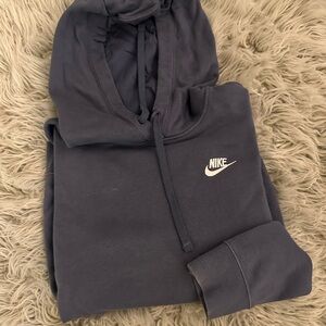 Nike blue Hoodie with White Logo